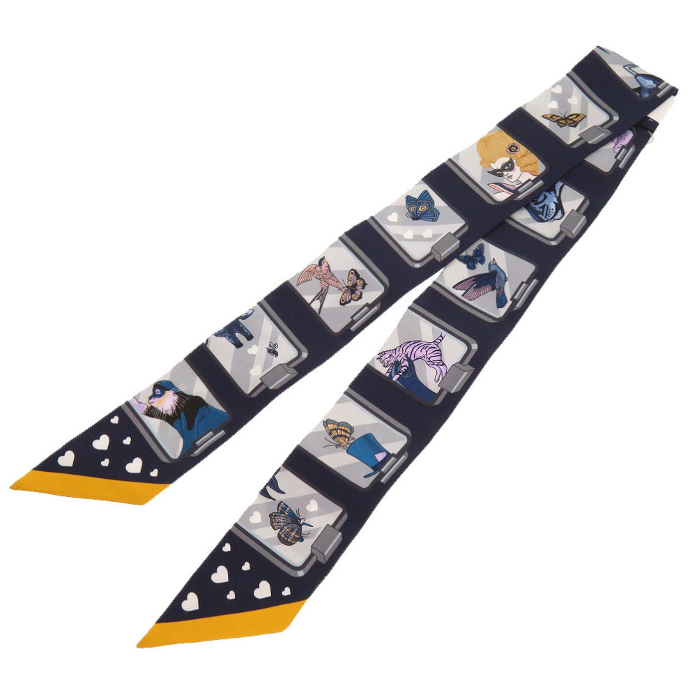 HERMES scarf silk Marin Twilly Story