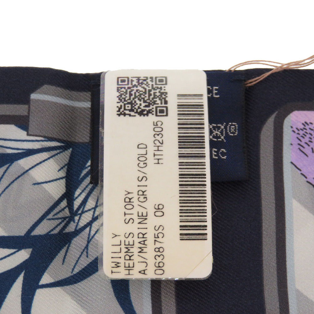 HERMES scarf silk Marin Twilly Story