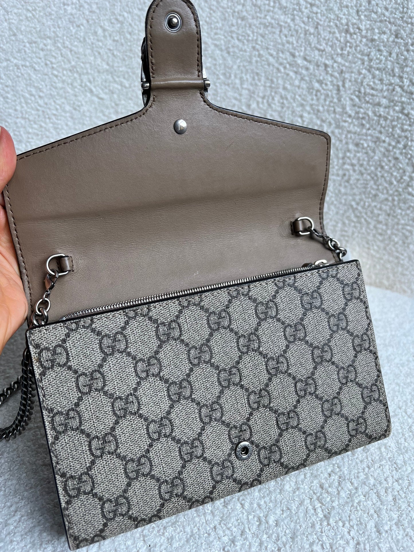 Gucci Dionysus GG Supreme Chain Wallet (RRP £1250)