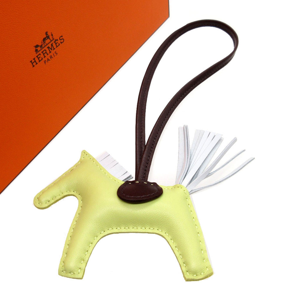 HERMES key ring leather Jones Bourjon Bag charm Rodeo Charm PM Women Used
