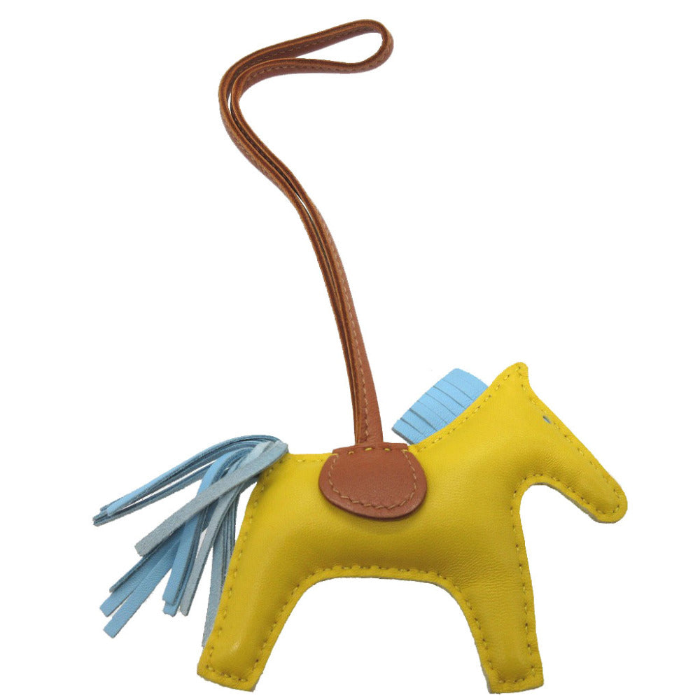 HERMES key ring leather Jonapnapur Bag charm Rodeo Charm PM Women Used