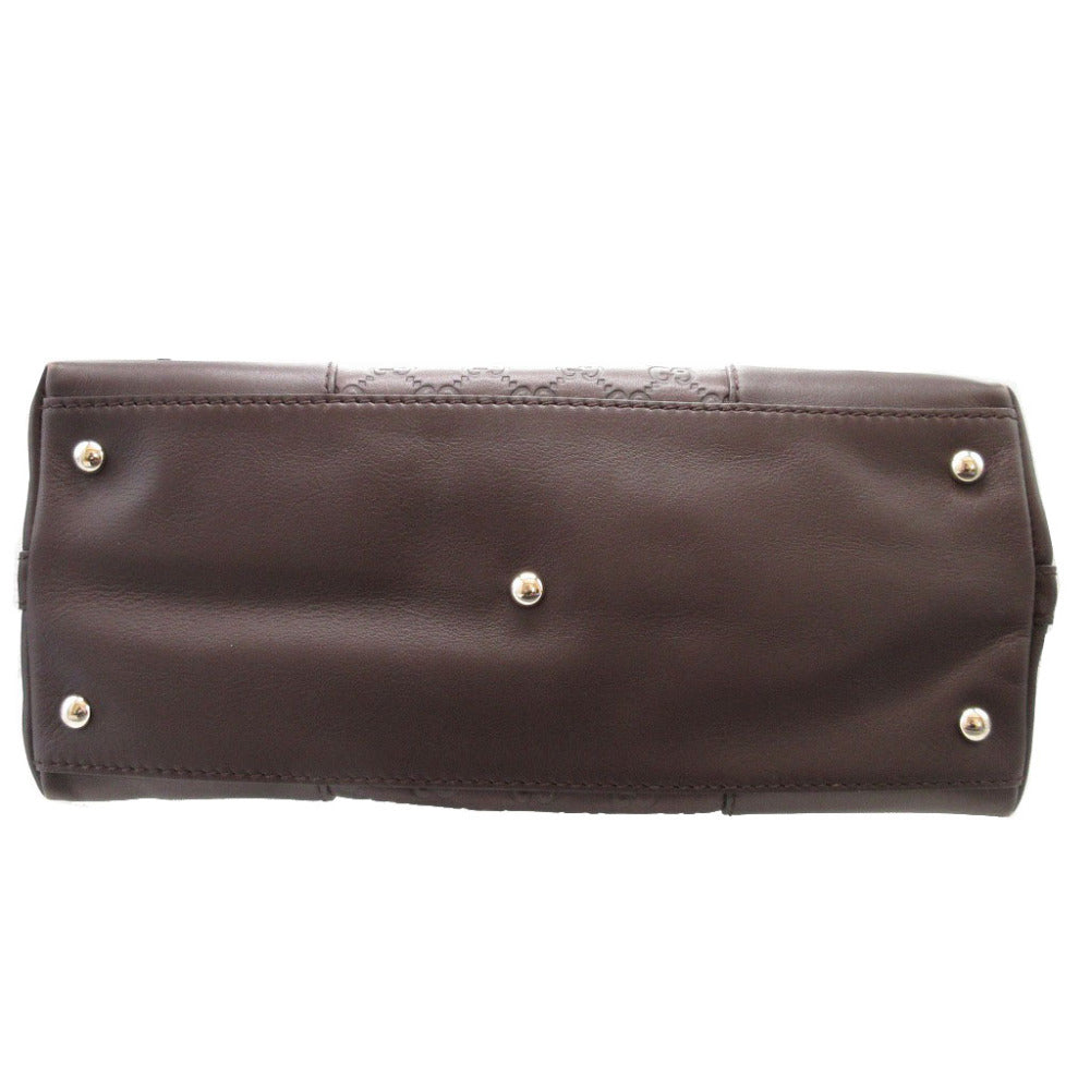 GUCCI Shoulder Bag 257070 leather Brown Lovely Guccisima Women Used