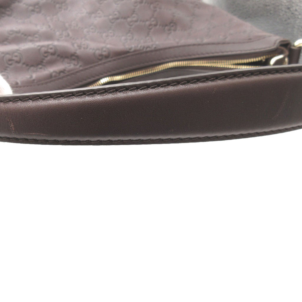 GUCCI Shoulder Bag 257070 leather Brown Lovely Guccisima Women Used