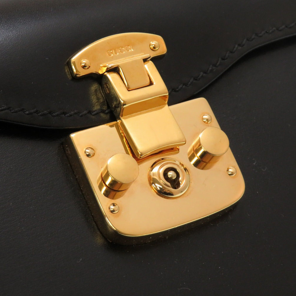 GUCCI Handbag 000 01 0246 leather black Ready lock Women Used