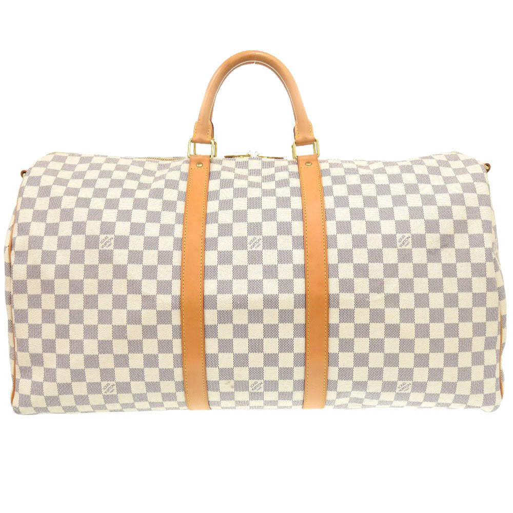 LOUIS VUITTON Boston Duffel bag N41429 Damier Azur Canvas white Keepall bandouliere55