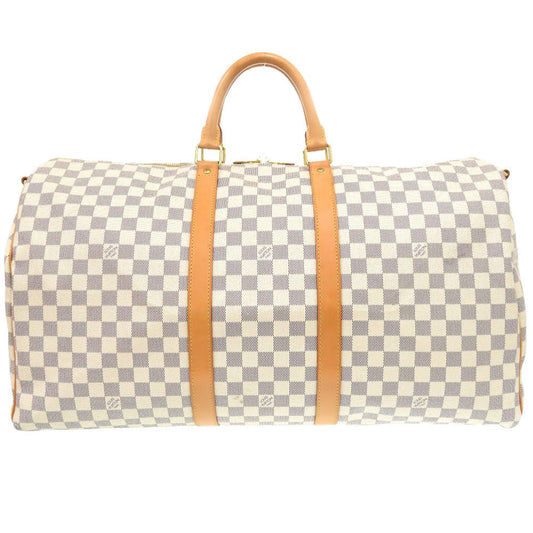 LOUIS VUITTON Boston Duffel bag N41429 Damier Azur Canvas white Keepall bandouliere55