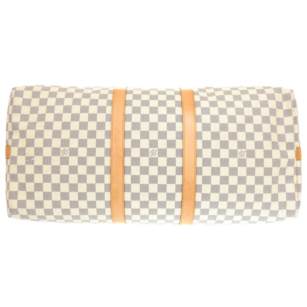 LOUIS VUITTON Boston Duffel bag N41429 Damier Azur Canvas white Keepall bandouliere55