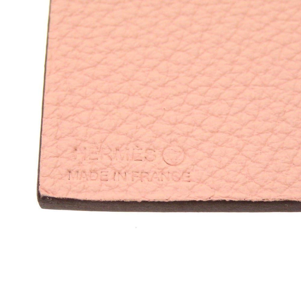 HERMES key ring Togo Brick Petite Ash Heart