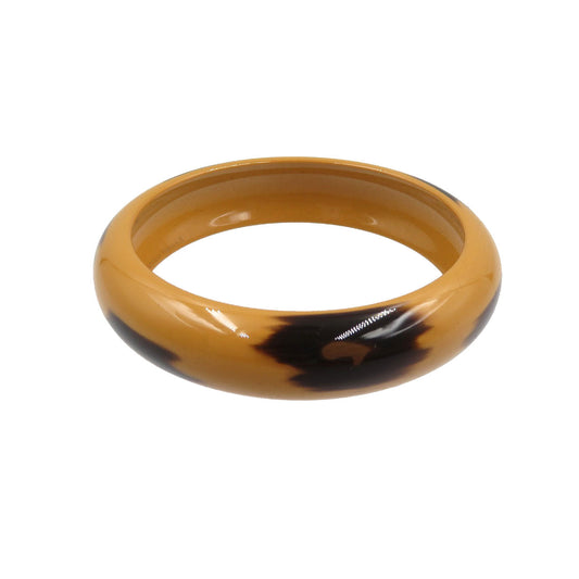 HERMES Bangle lacquer Brown Lacquerwood