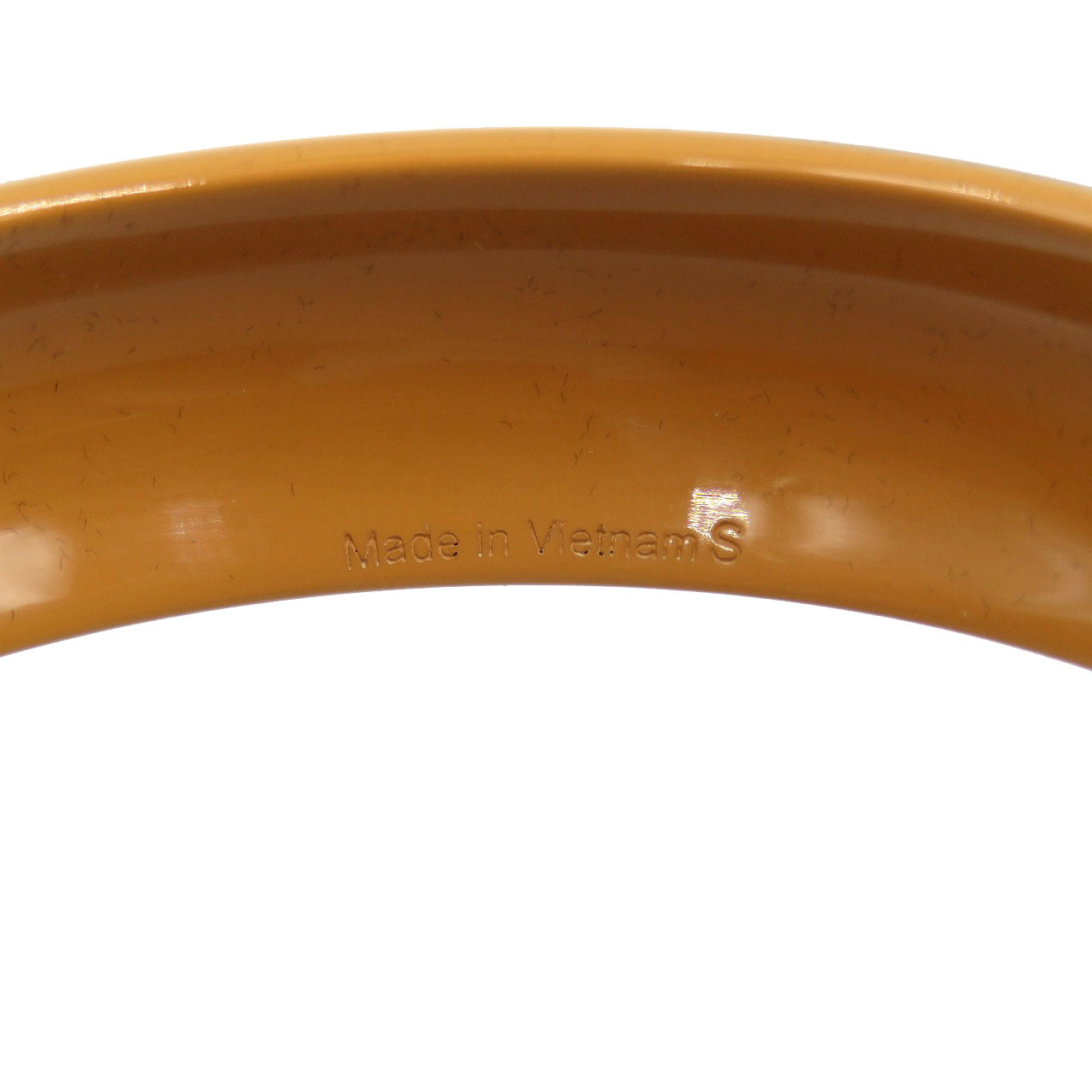 HERMES Bangle lacquer Brown Lacquerwood