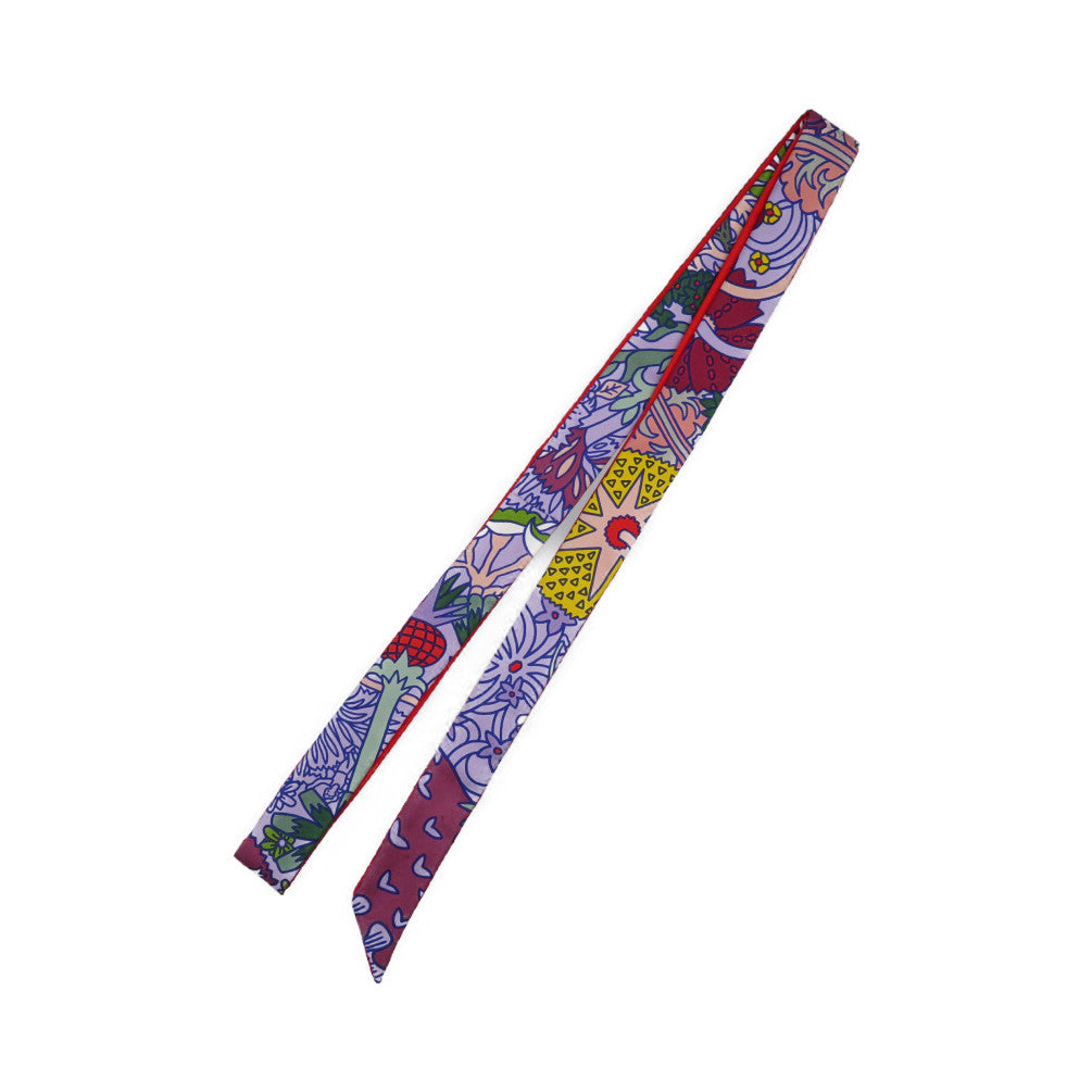 HERMES scarf H053221S silk purple Twilon