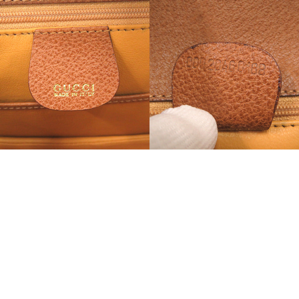 GUCCI Handbag 000 2046 0188 Bamboo Brown 2WAY Women Used