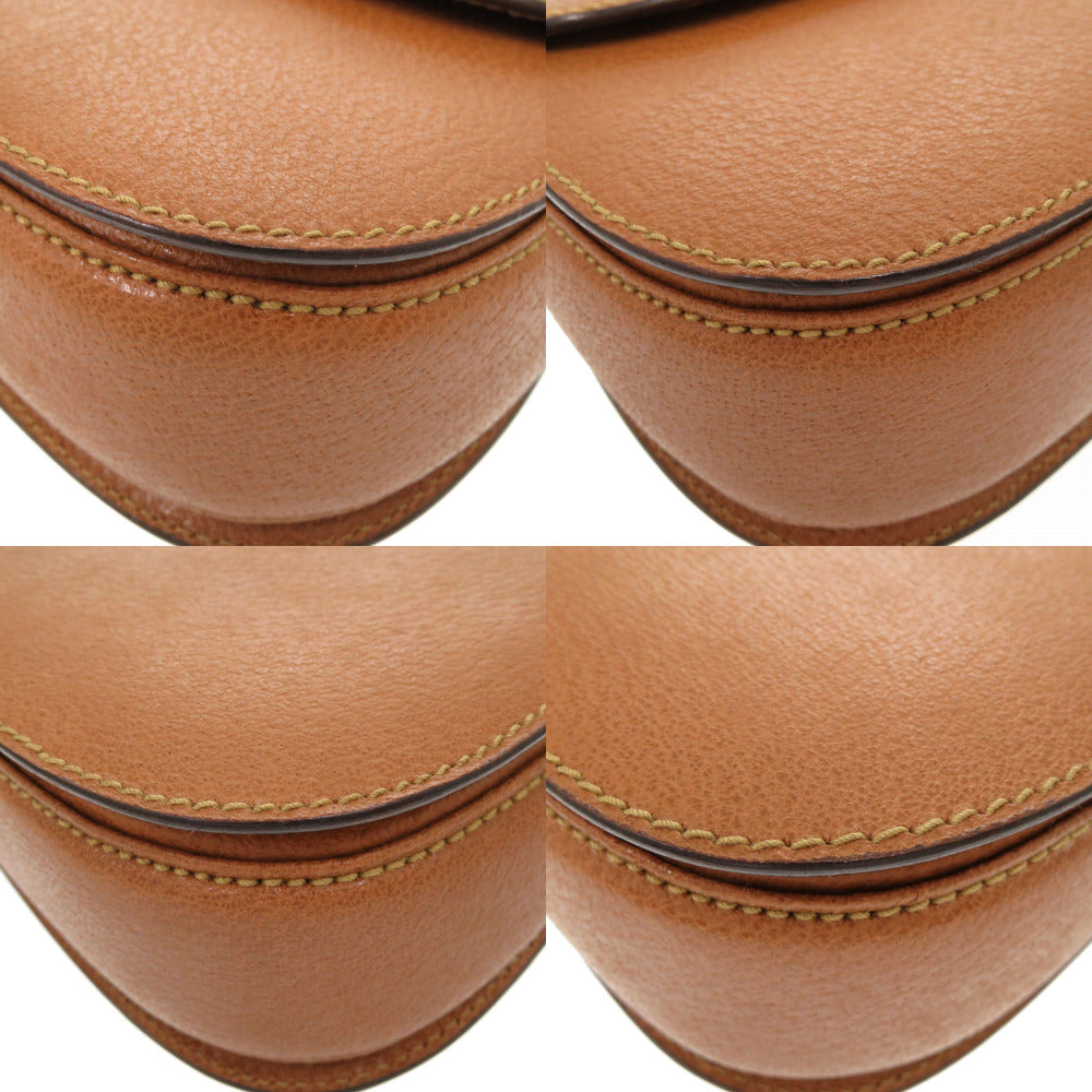 GUCCI Handbag 000 2046 0188 Bamboo Brown 2WAY Women Used
