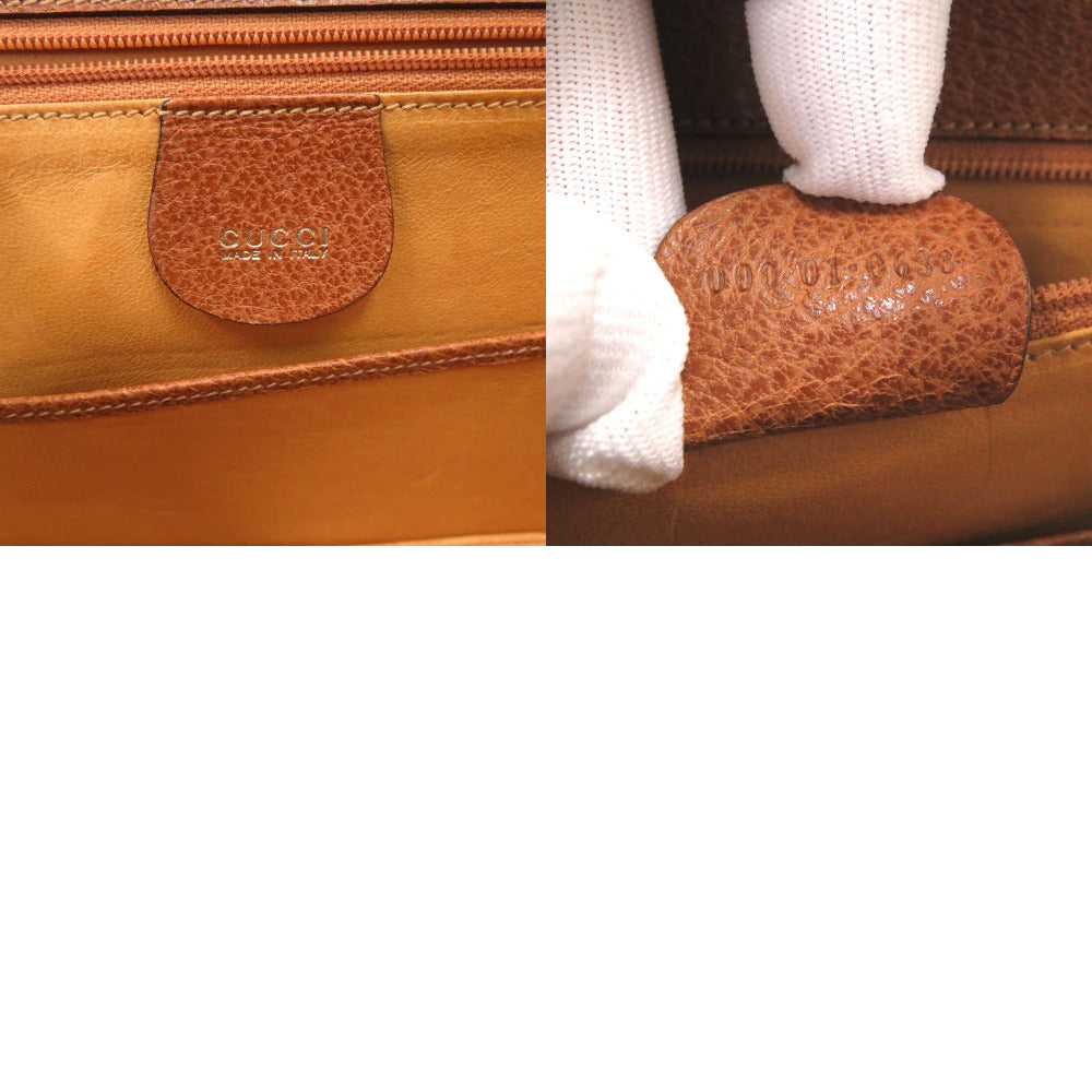 GUCCI Handbag 000 01 0633 leather Brown 2WAY Women Used