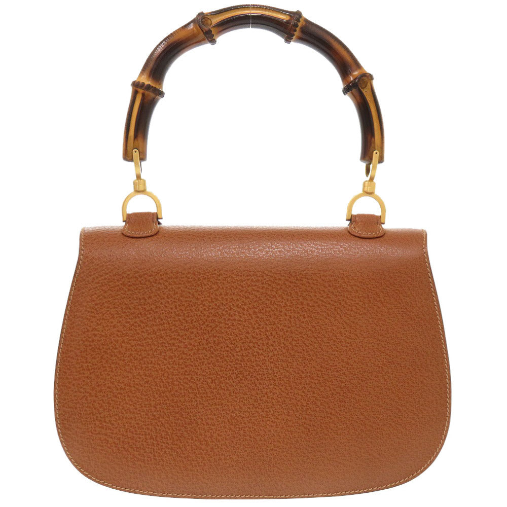 GUCCI Handbag 000 01 0633 leather Brown 2WAY Women Used