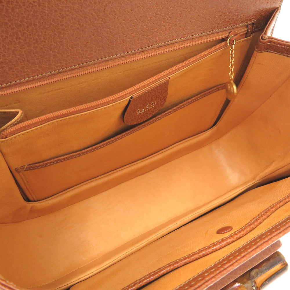 GUCCI Handbag 000 01 0633 leather Brown 2WAY Women Used