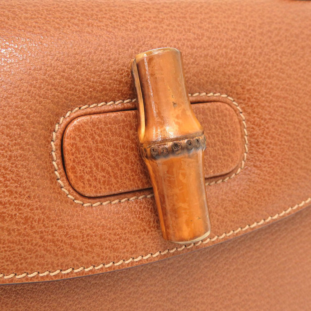 GUCCI Handbag 000 01 0633 leather Brown 2WAY Women Used