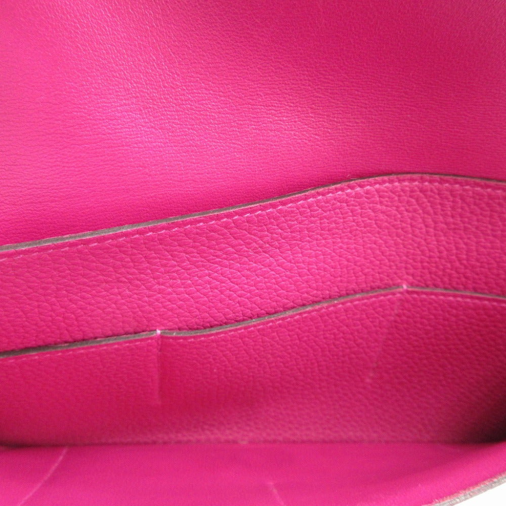 HERMES Long Wallet Purse Togo Rose purple Dogon GM Women(Unisex) Used