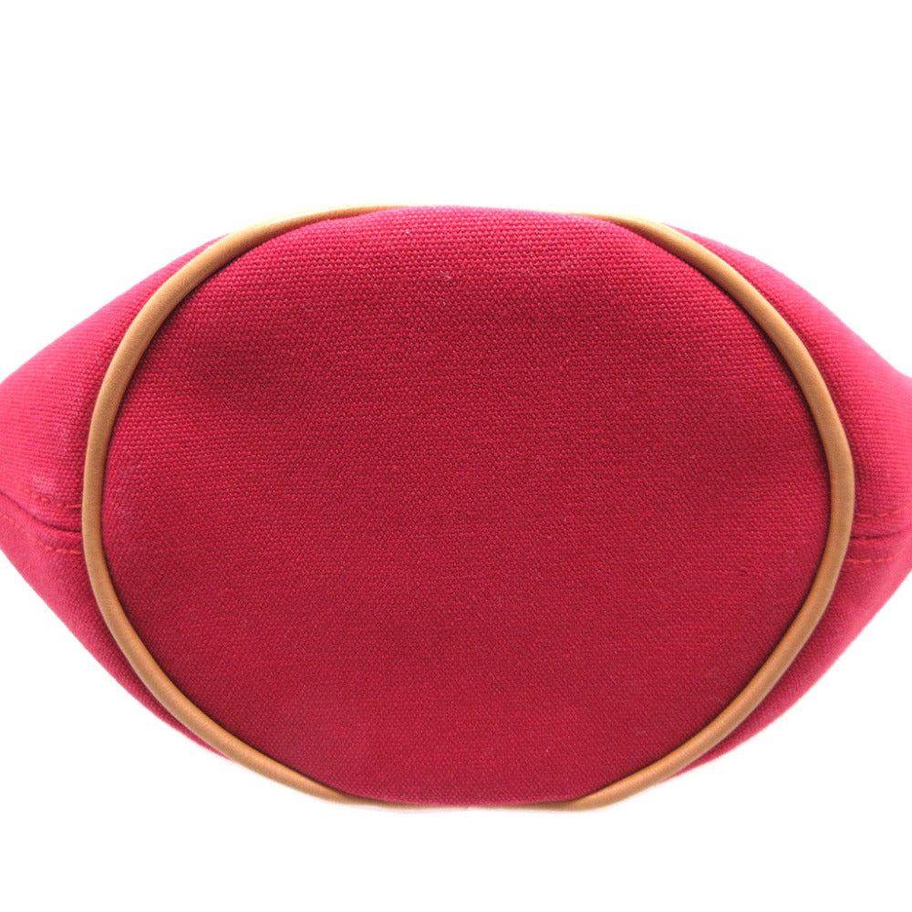 HERMES Pouch canvas Rouge viv Parmir Women Used