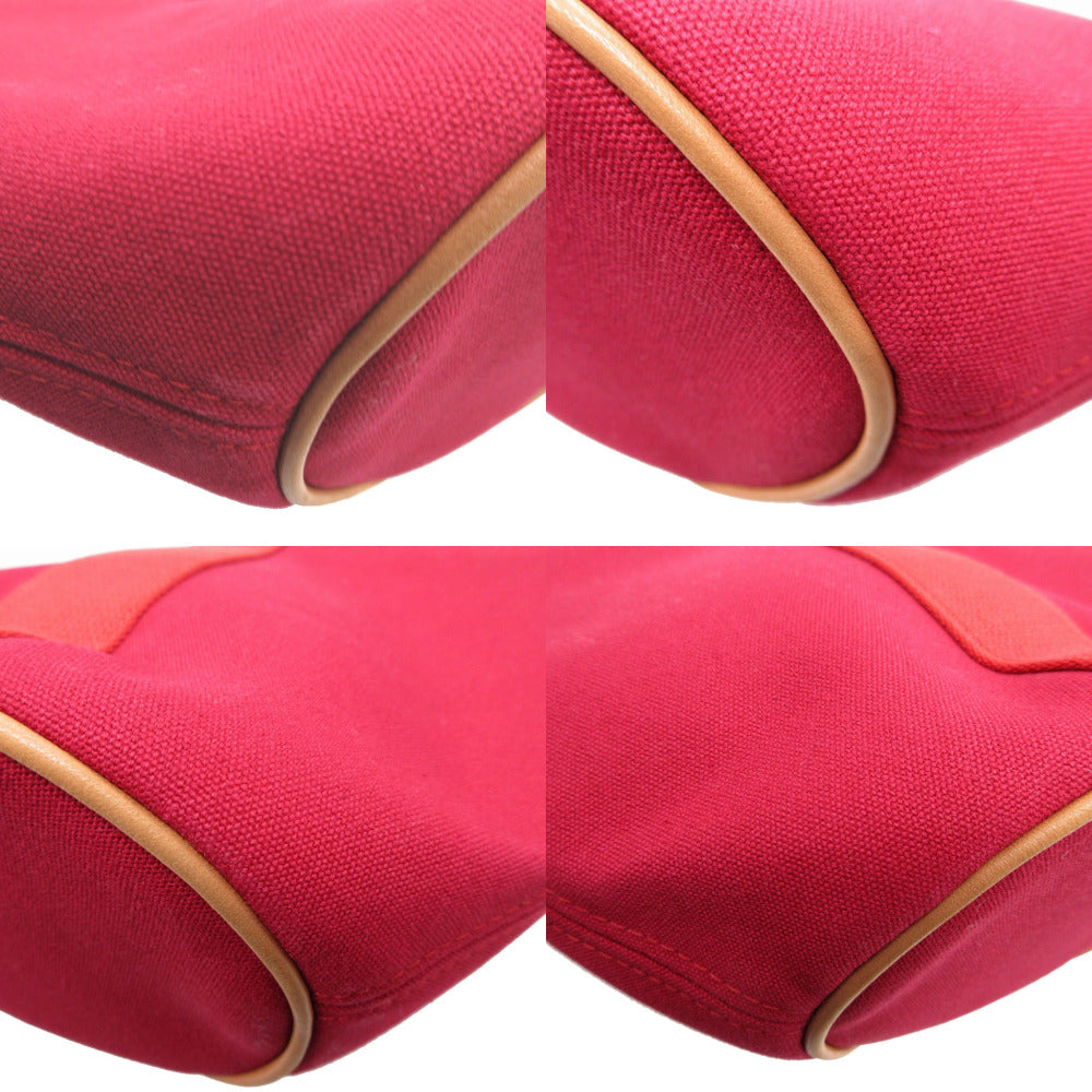 HERMES Pouch canvas Rouge viv Parmir Women Used