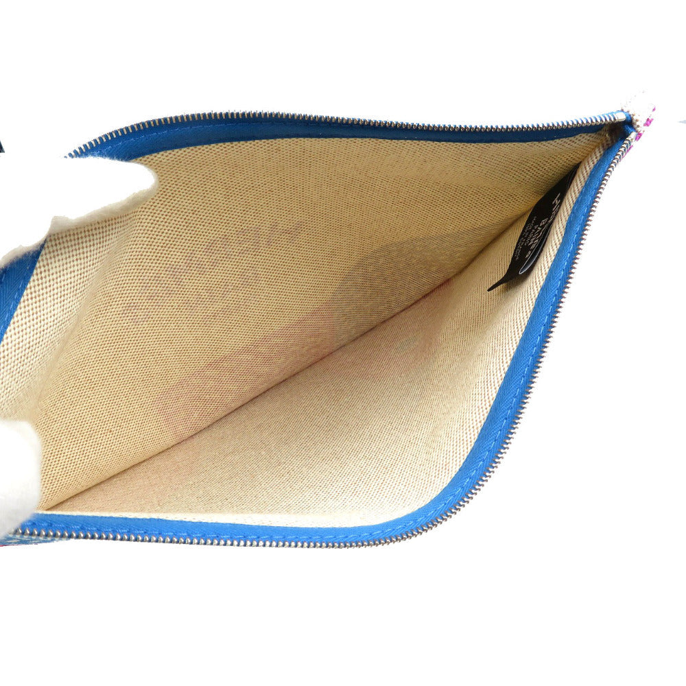 HERMES Pouch cotton beige Poisson Natte Women(Unisex) Used