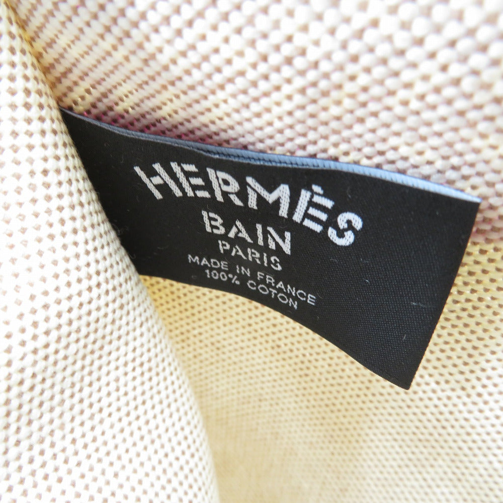 HERMES Pouch cotton beige Poisson Natte Women(Unisex) Used