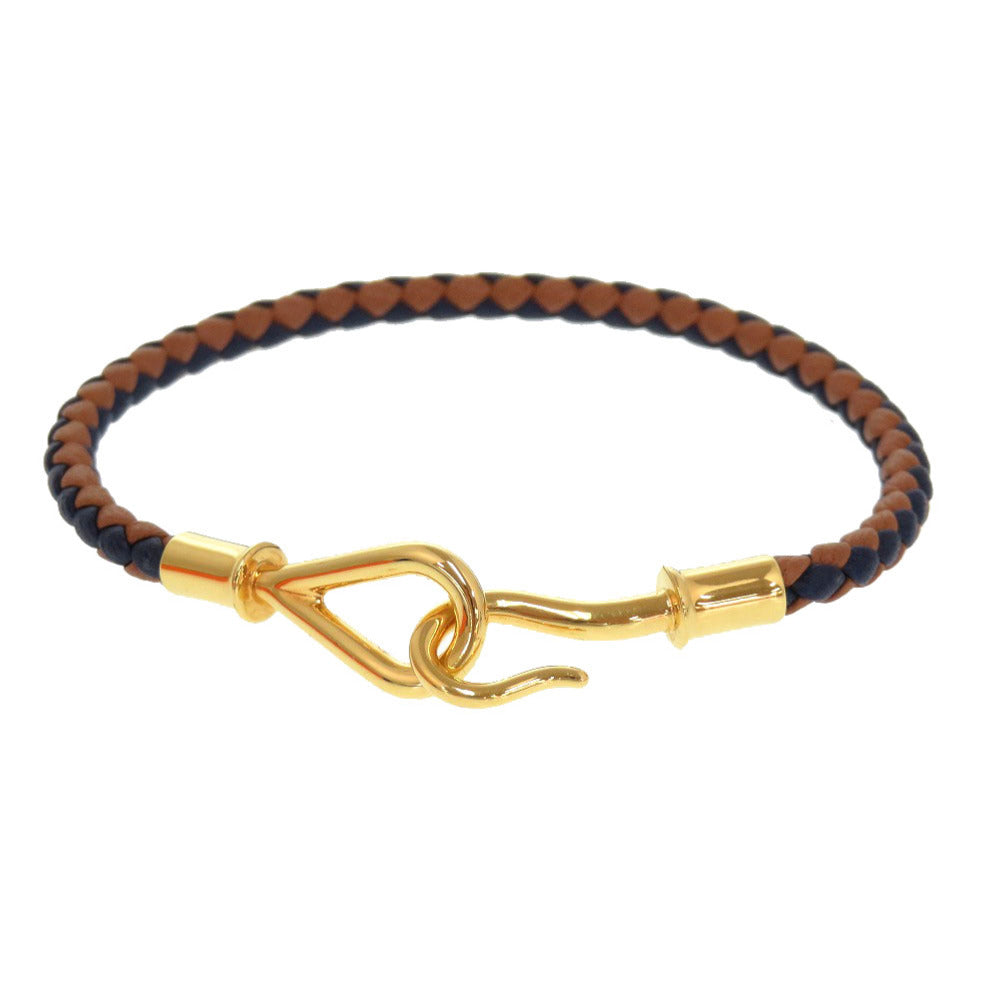 HERMES bracelet leather Brown Jumbo bless