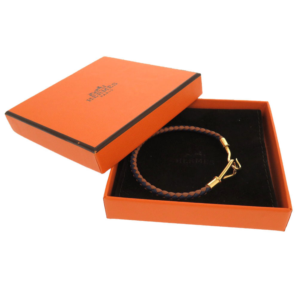 HERMES bracelet leather Brown Jumbo bless