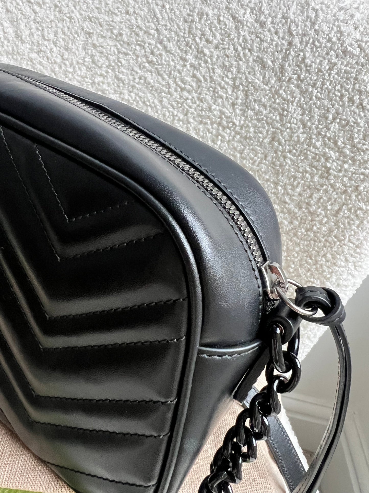 Gucci GG Black on Black Marmont Small Shoulder Bag (RRP £1340)