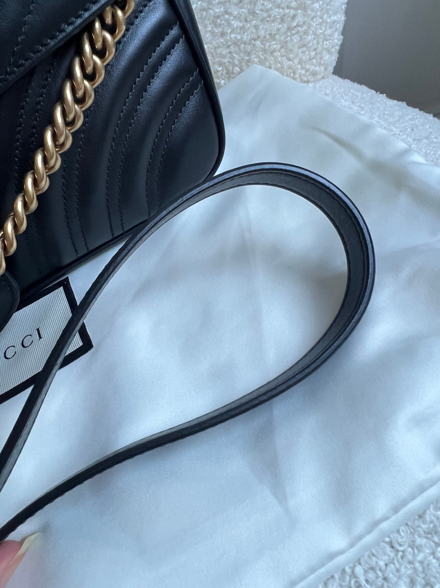 Gucci GG Black Marmont Small Shoulder Bag (RRP £2070)