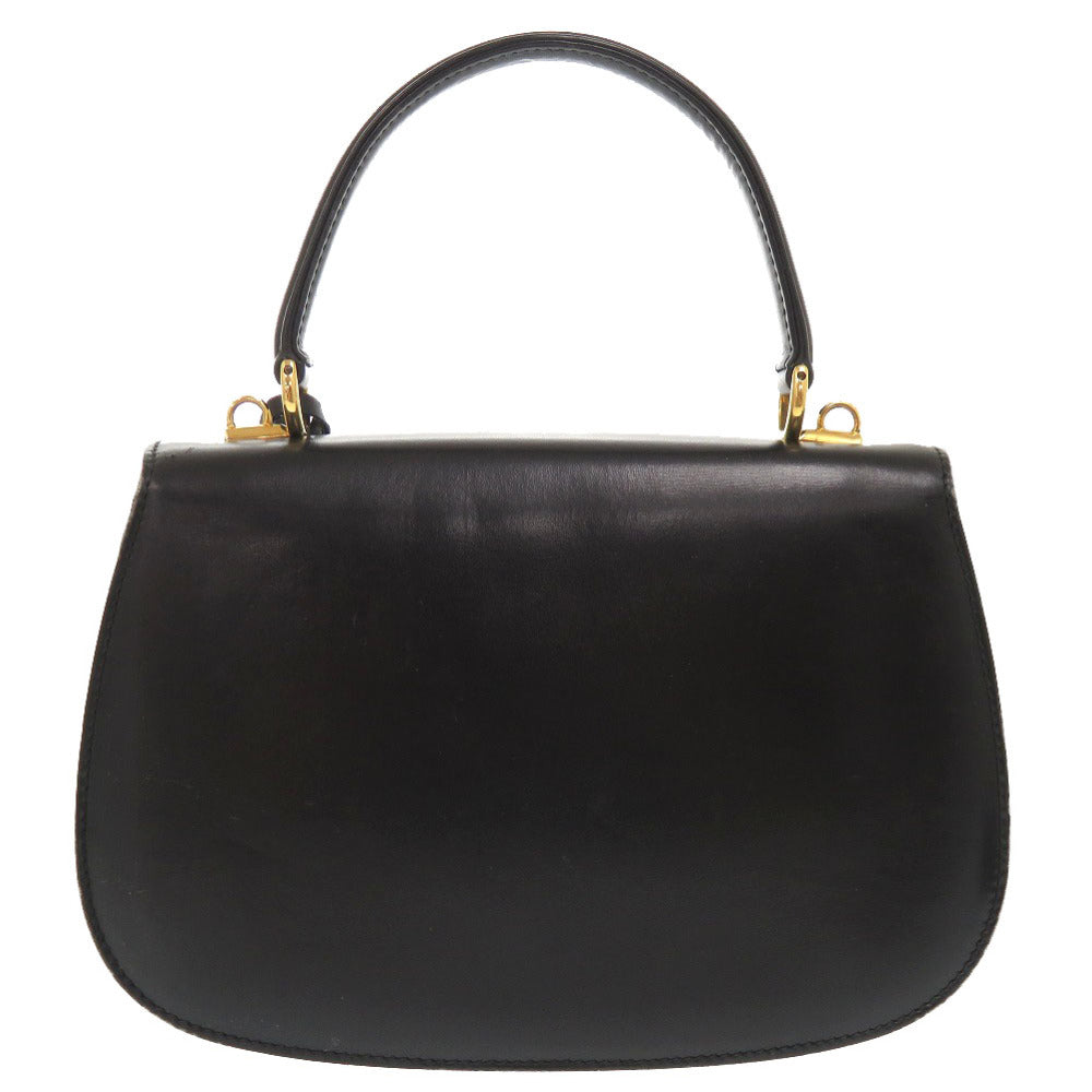 GUCCI Handbag 000 46 0210 leather black Lady Rock Vintage Women Used