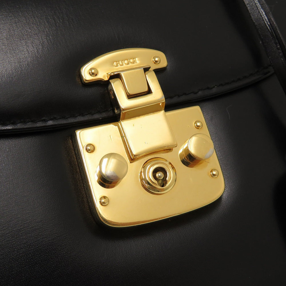 GUCCI Handbag 000 46 0210 leather black Lady Rock Vintage Women Used