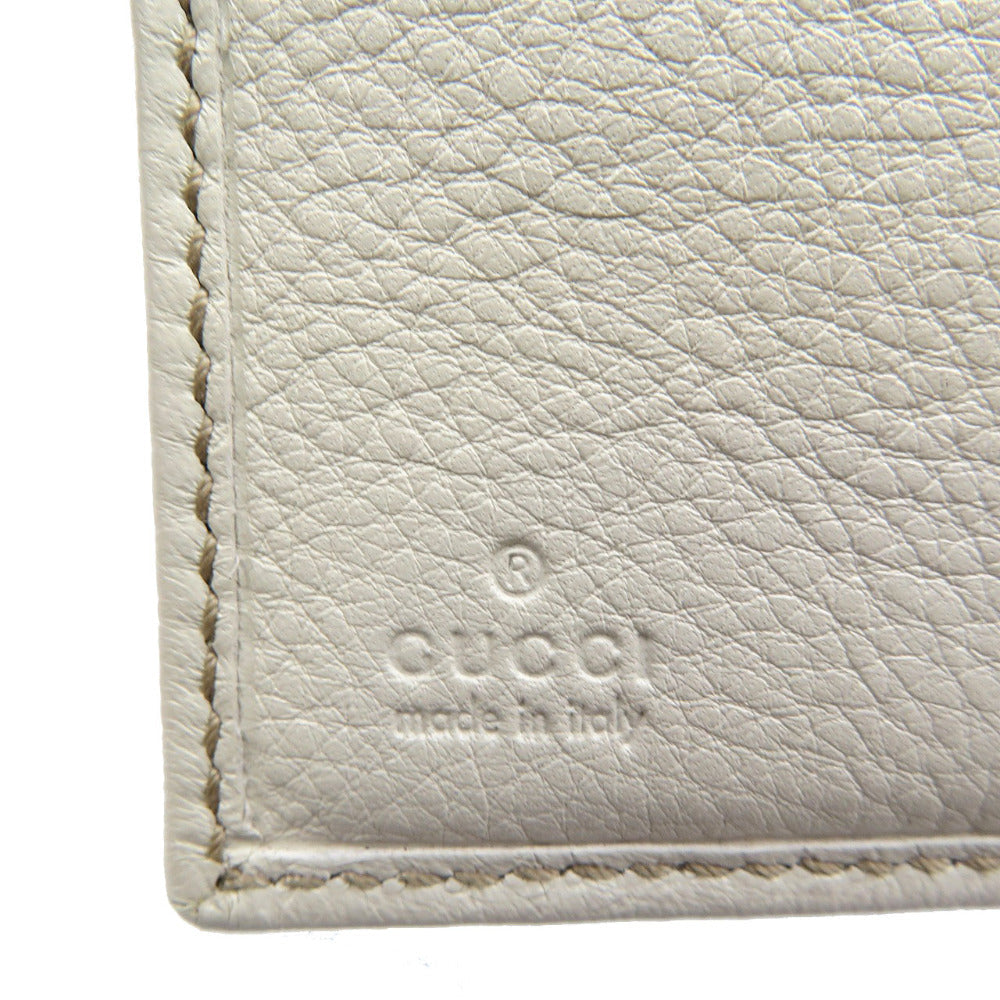 GUCCI Long Wallet Purse 212096 GG canvas, leather beige Continental wallet Women Used