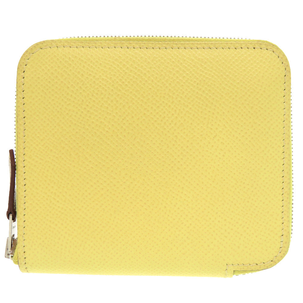 HERMES Coin case Epsom, Silk Jonupussan Zip Around Azap compact silk in Women Used