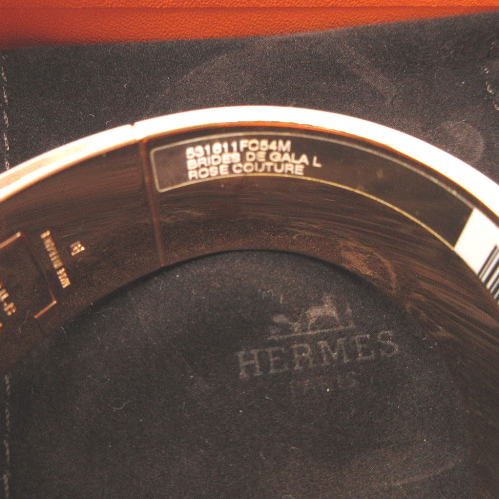 HERMES Bangle metal Rose gold Charniere GM