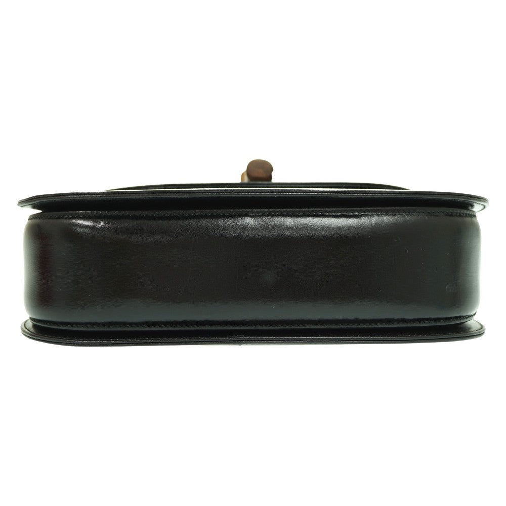 GUCCI Handbag leather black Bamboo Women Used