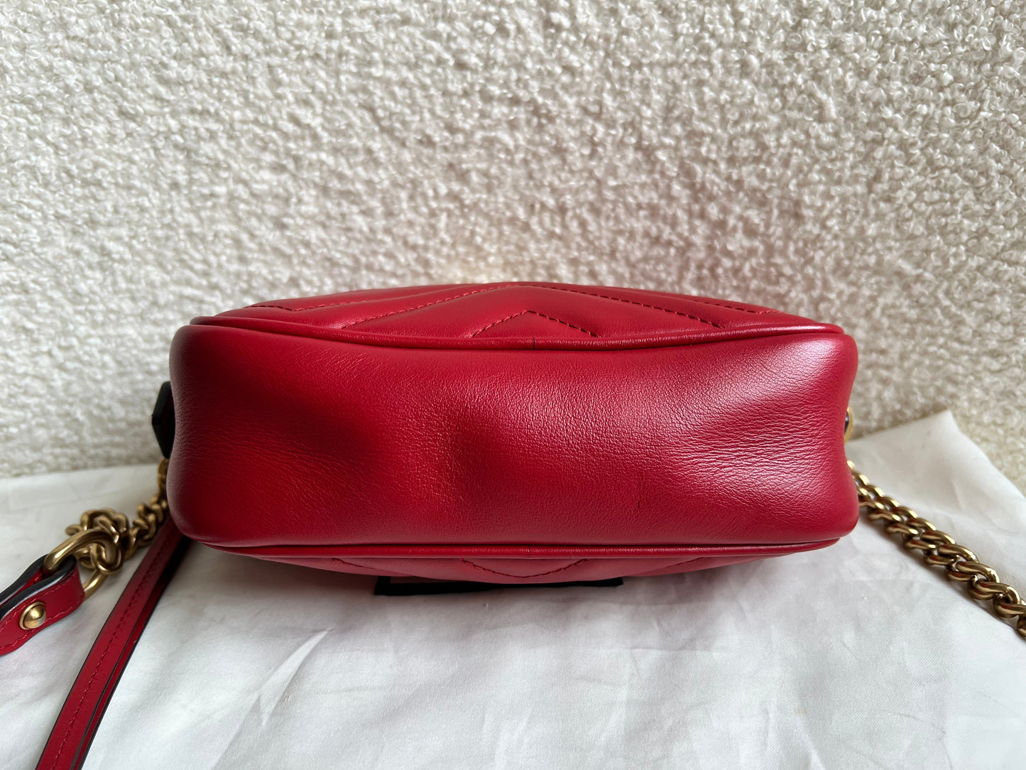 Gucci GG Hibiscus Red Marmont Mini Shoulder Bag (RRP £1220)
