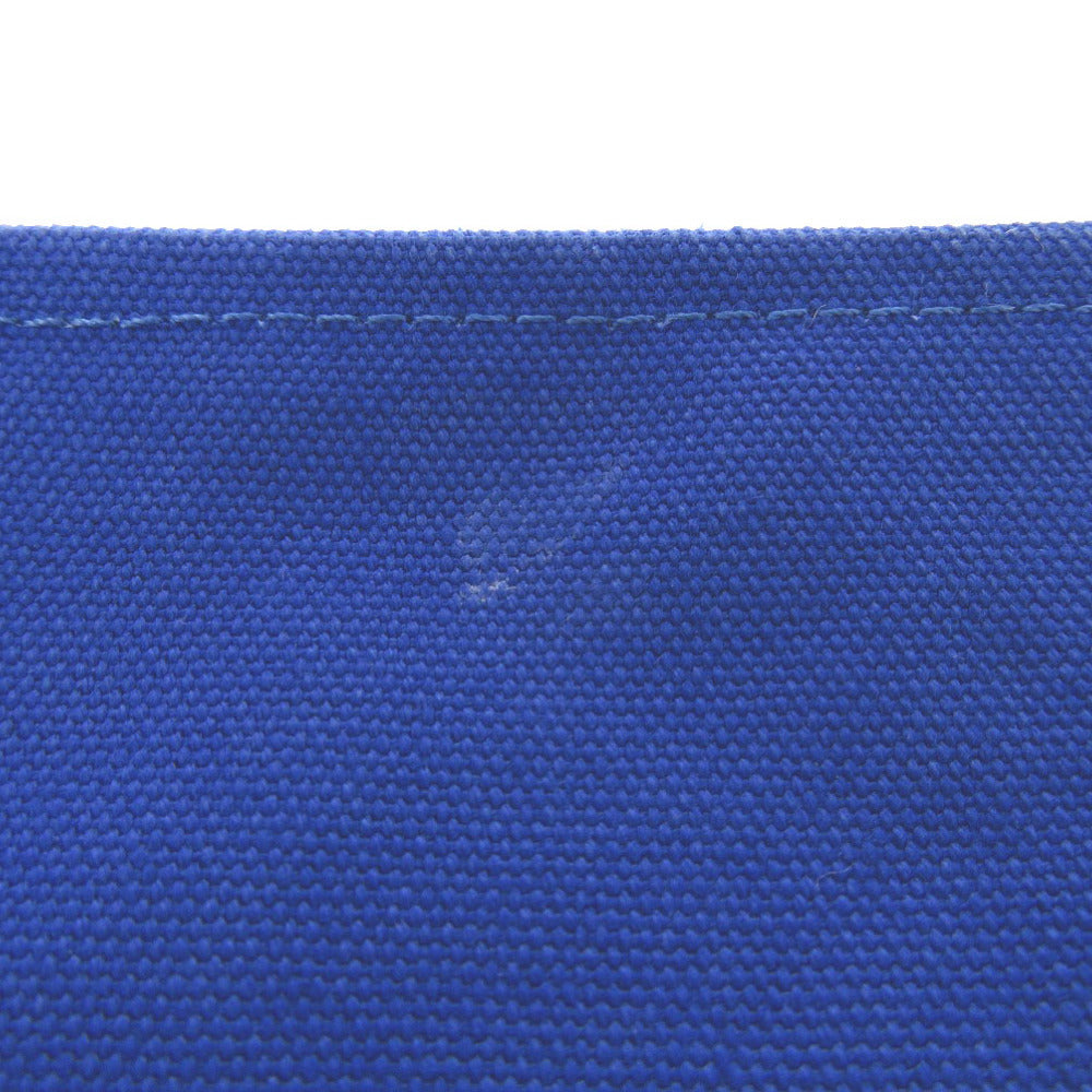 HERMES Pouch Cotton canvas blue Flat Pouch MM Women Used