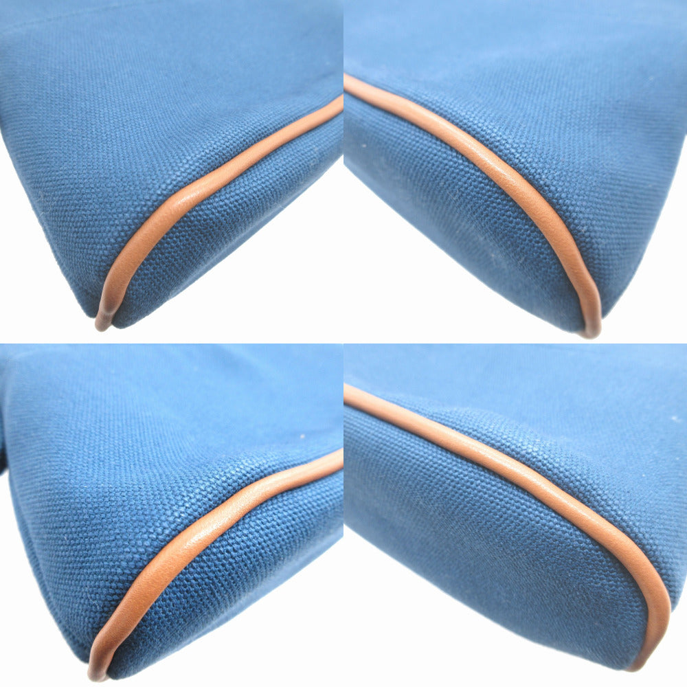 HERMES Pouch canvas blue Mini Bolide Women(Unisex) Used