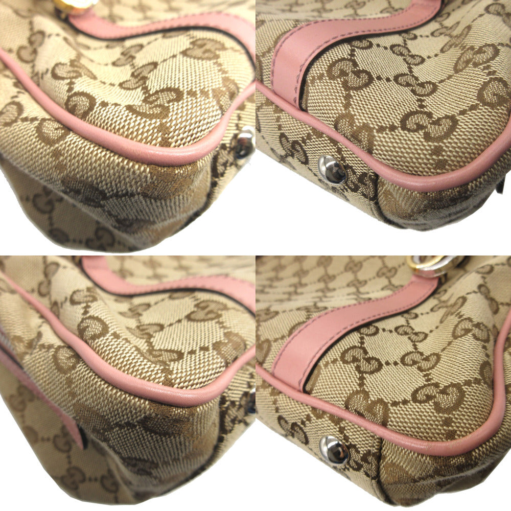 GUCCI Tote Bag 232958 GG canvas beige Shoulder GG Twins Women Used