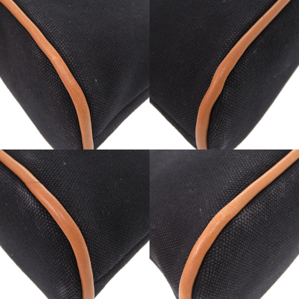 HERMES Pouch canvas black Bored pouch 20