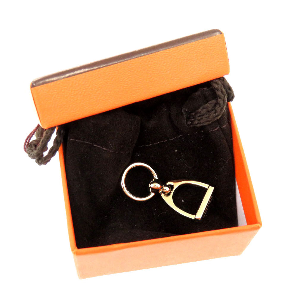HERMES Scarf ring metal gold Etrie