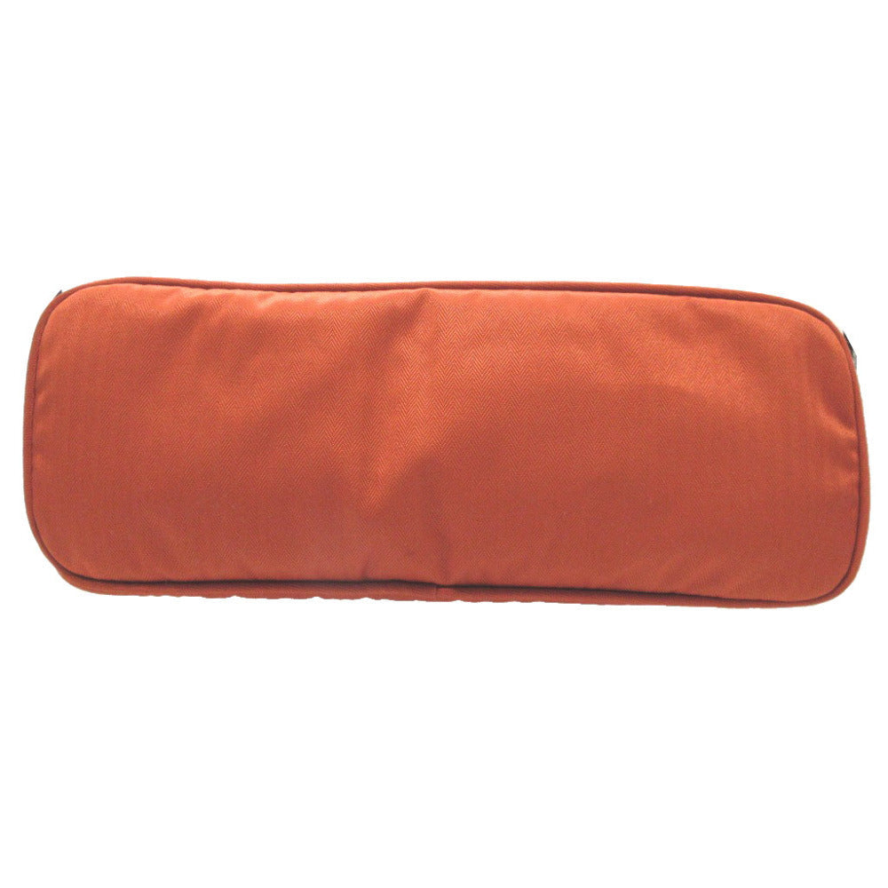 HERMES Pouch canvas Orange Borid porch GM Women Used