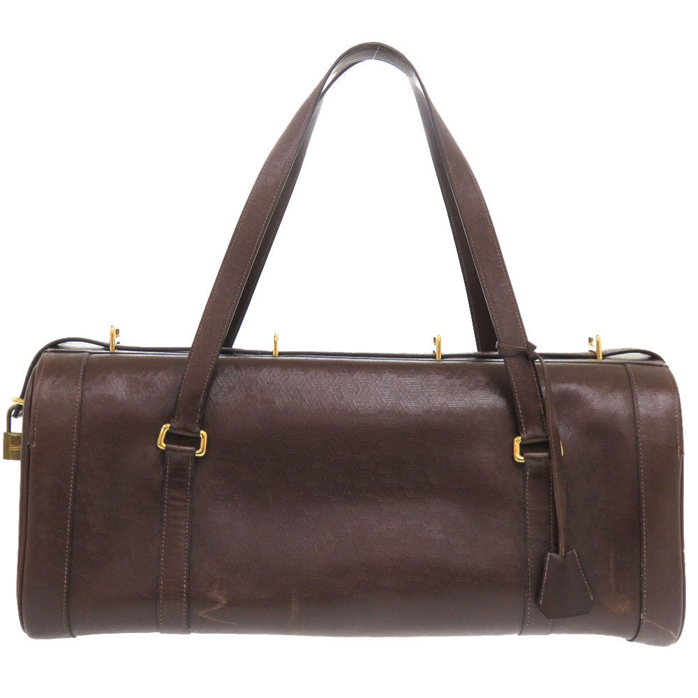 HERMES Boston Duffel bag leather Brown vintage