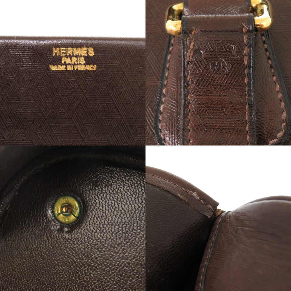 HERMES Boston Duffel bag leather Brown vintage