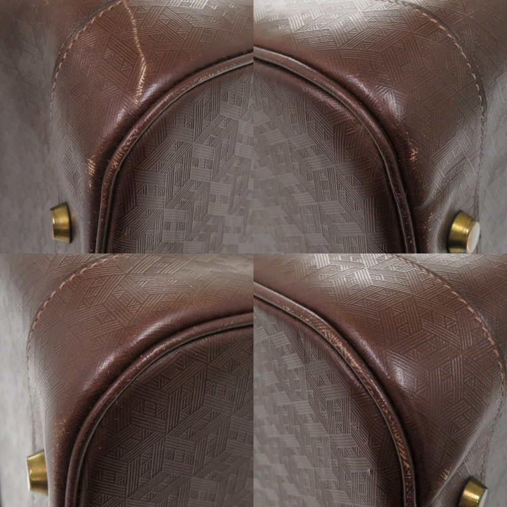 HERMES Boston Duffel bag leather Brown vintage