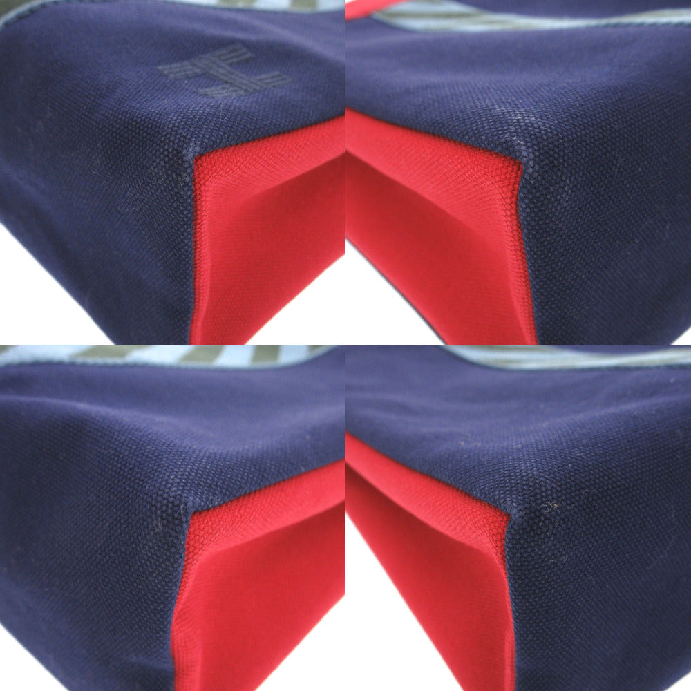 HERMES Clutch bag 456116 Canvas, Cotton Navy Jimetu Jumping High Case mens Used