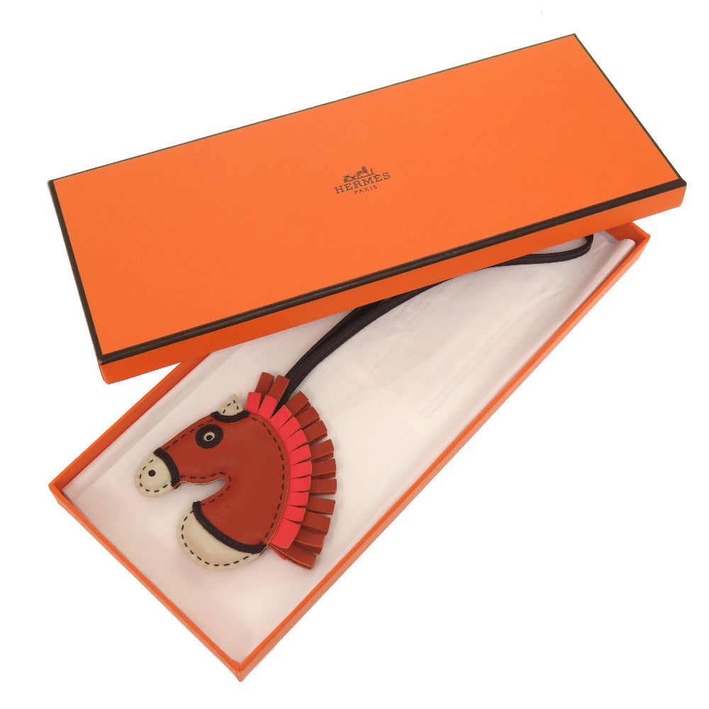HERMES key ring leather Tail bat Gigi Camaille
