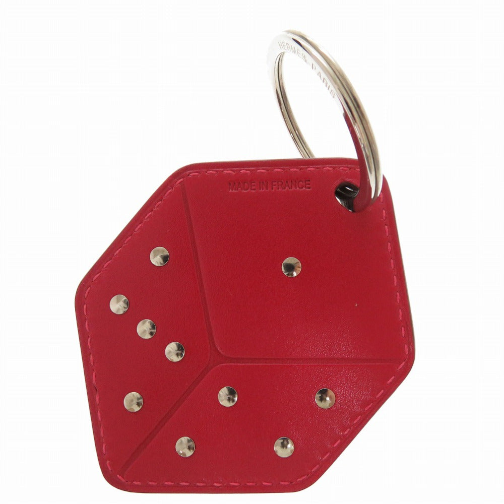 HERMES key ring Vota De Lacto Rouge dice Women Used
