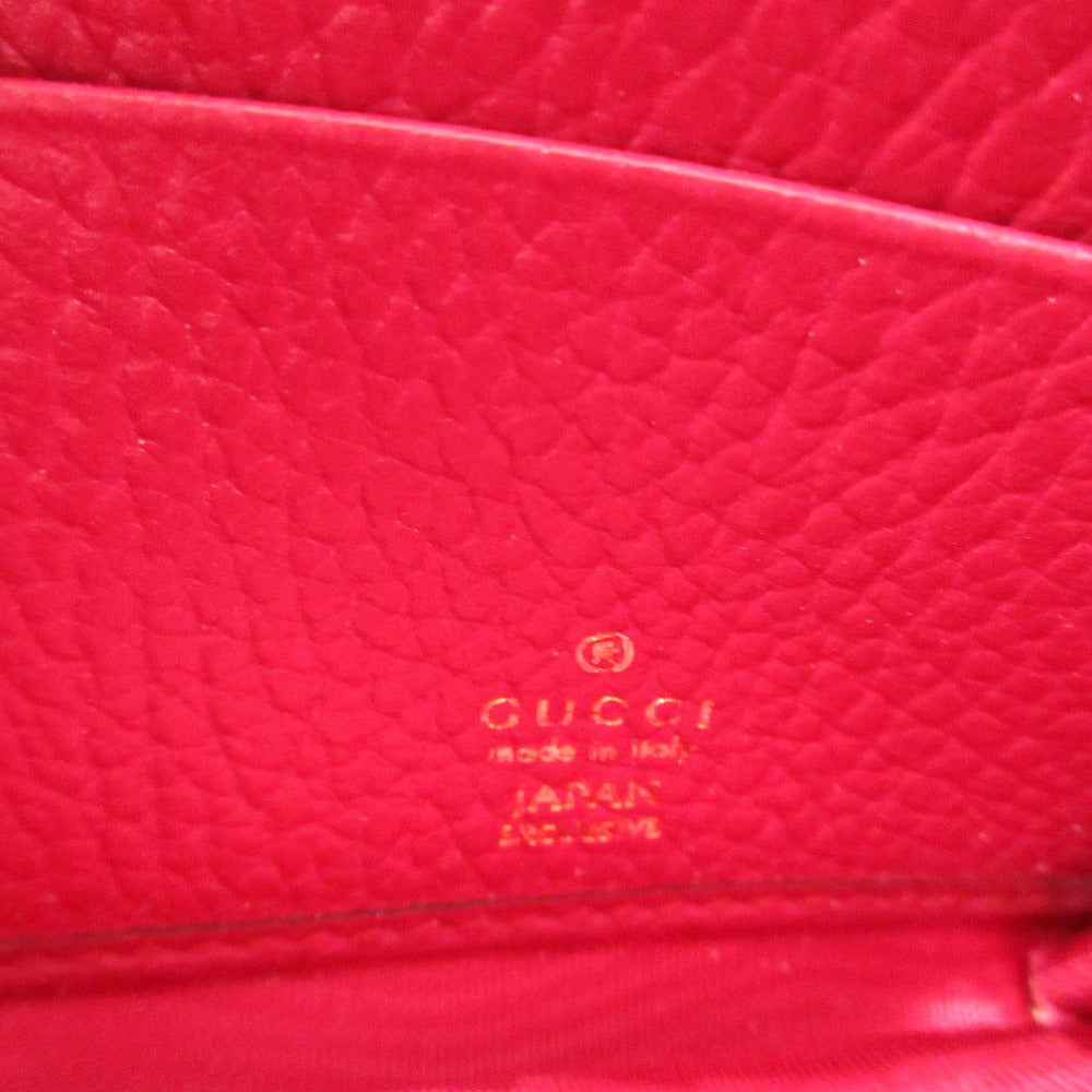GUCCI Long Wallet Purse 456116 leather black GG Petit Marmont Women Used